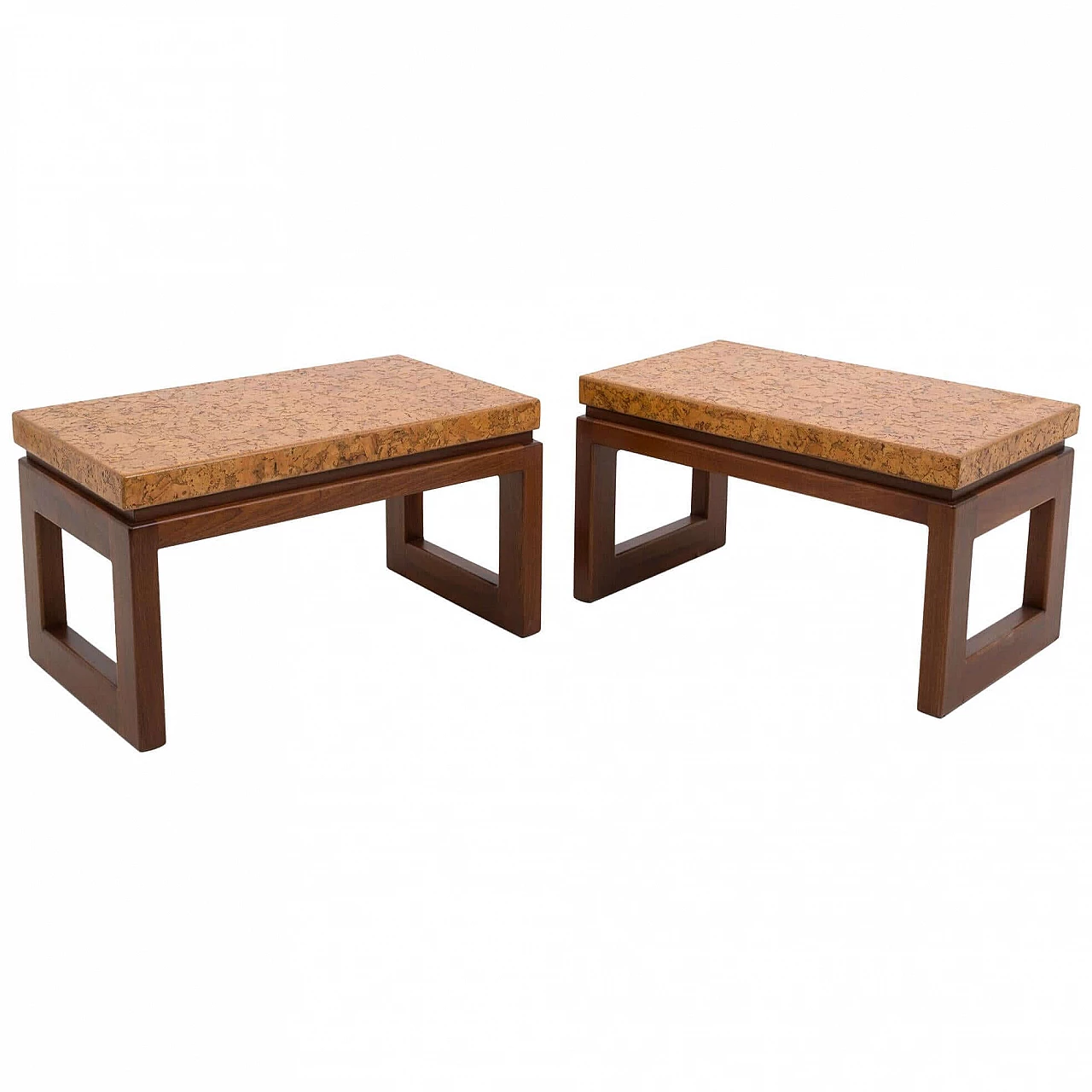 Pair of stools by Paul Frankl for the Johnson Furniture Company, 1960s 1412769