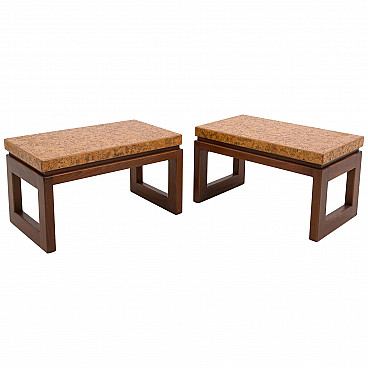 Pair of stools by Paul Frankl for the Johnson Furniture Company, 1960s