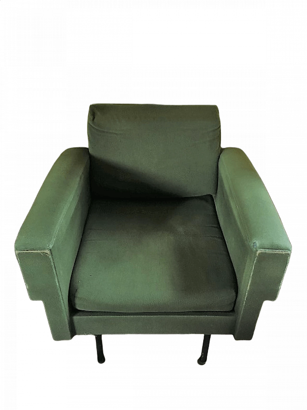 Green velvet armchair, 1960s 1412827
