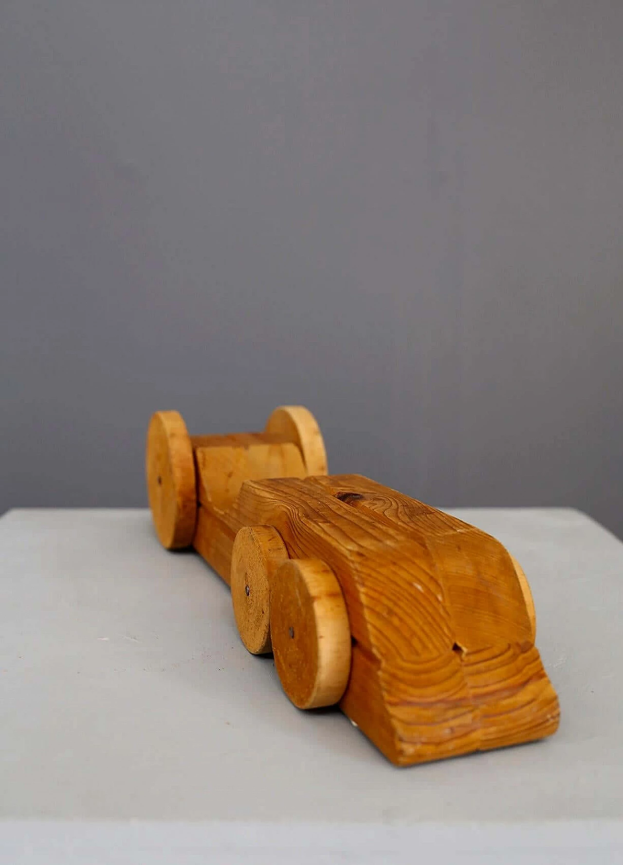 Wooden sculpture of a futurist machine Locomotive by Urano Palma, 1950s 1412849