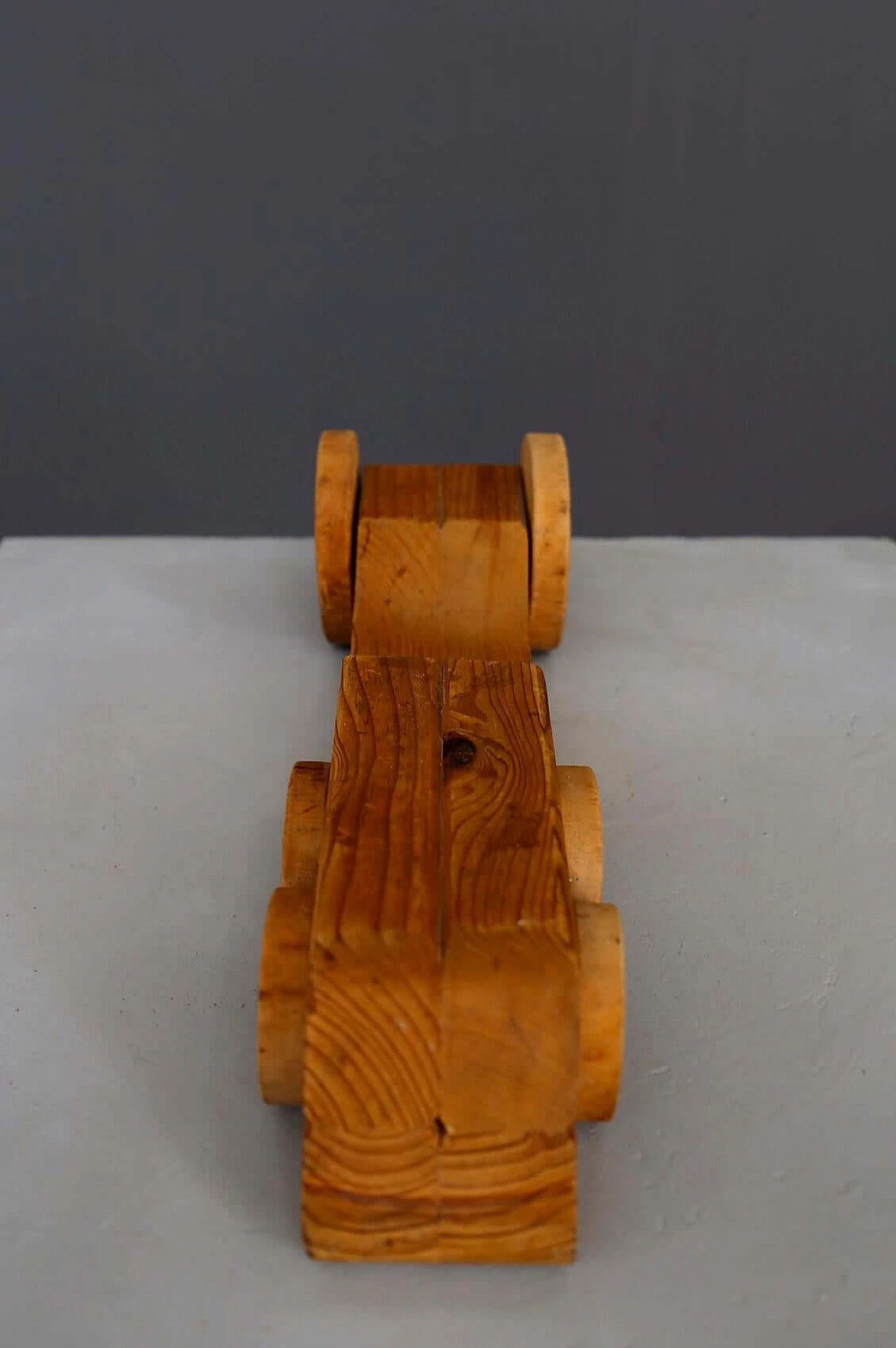 Wooden sculpture of a futurist machine Locomotive by Urano Palma, 1950s 1412850