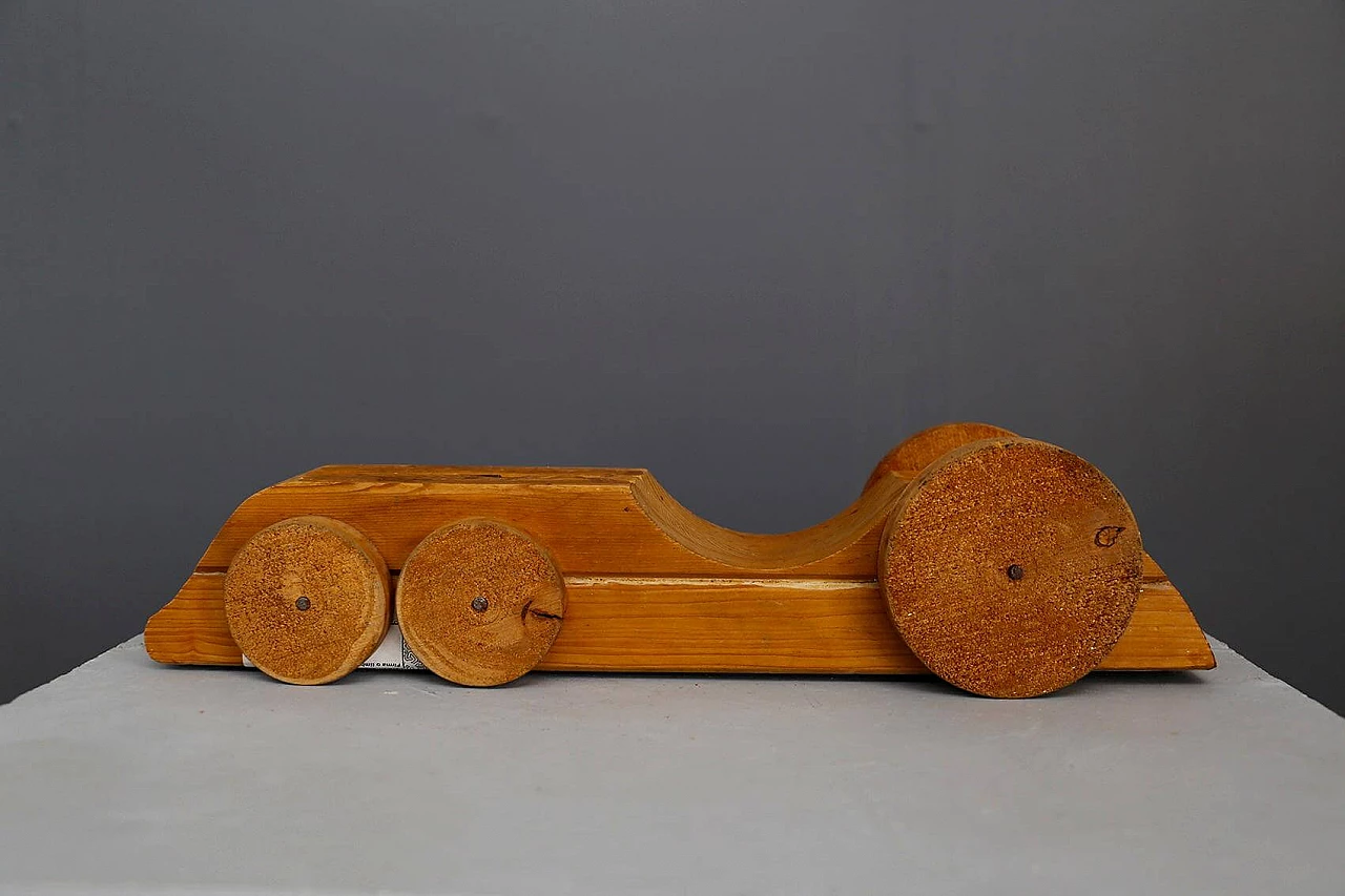 Wooden sculpture of a futurist machine Locomotive by Urano Palma, 1950s 1412851