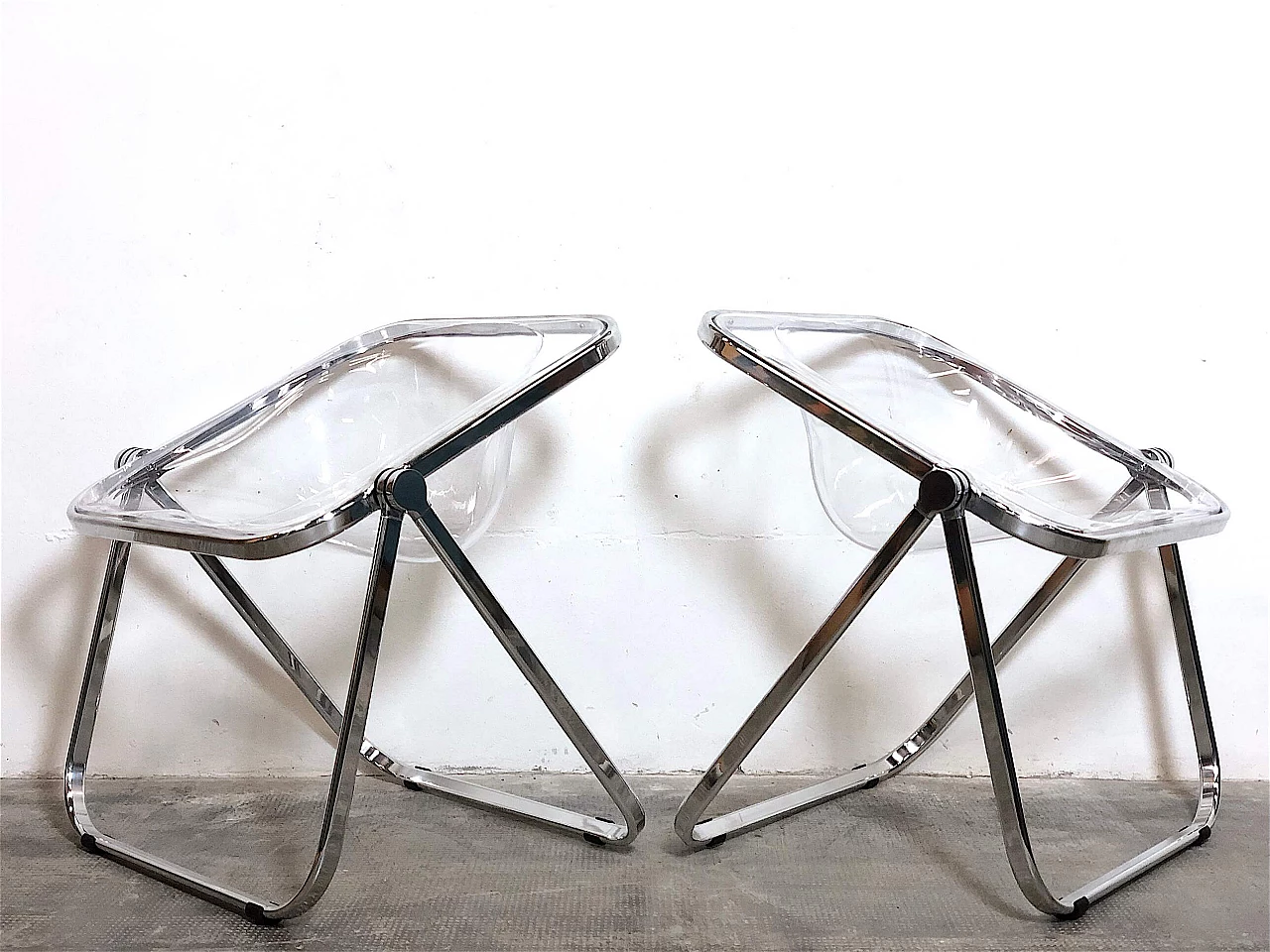 Pair of Plona armchairs by Piretti for Anonima Castelli, 1970s 1413545