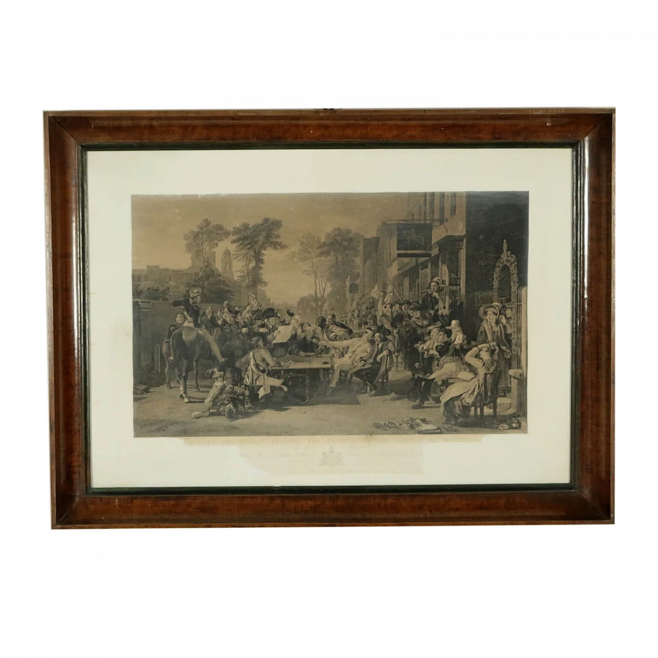 Empire style wooden frame with ebonised stop, 19th century 1414255