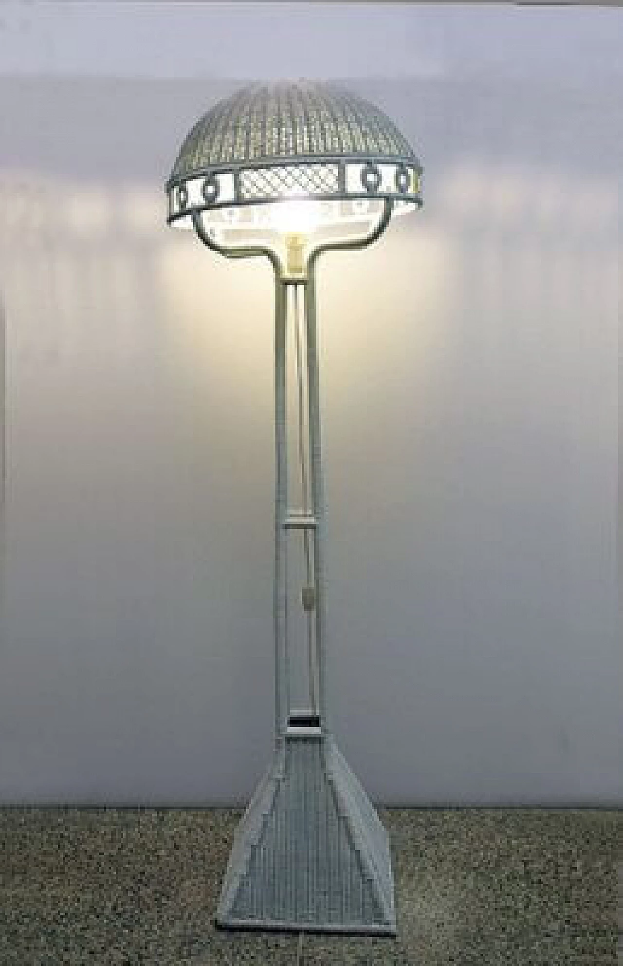 White wicker floor lamp, 1950s 1416165
