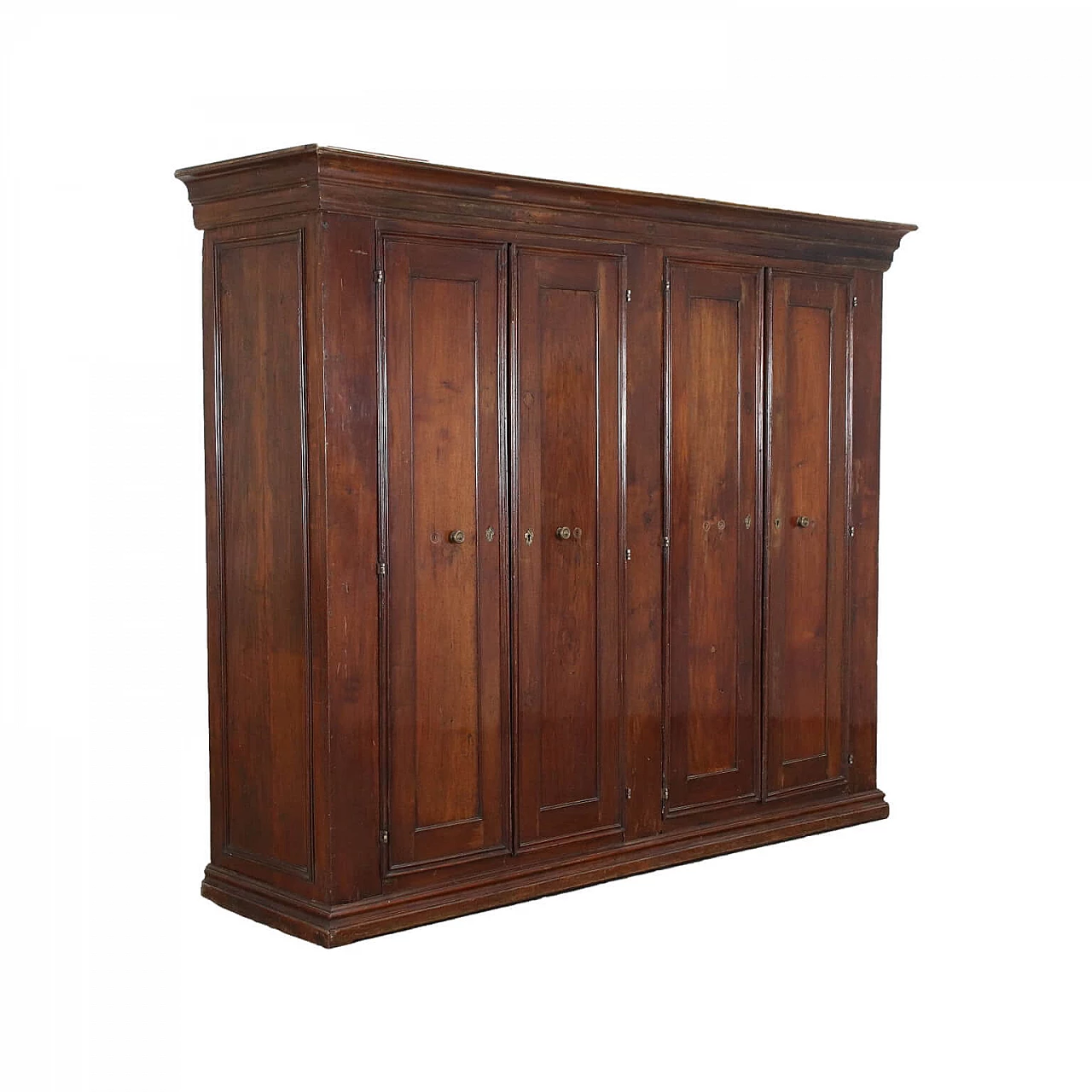 Walnut wardrobe with 4 panelled doors 1420486
