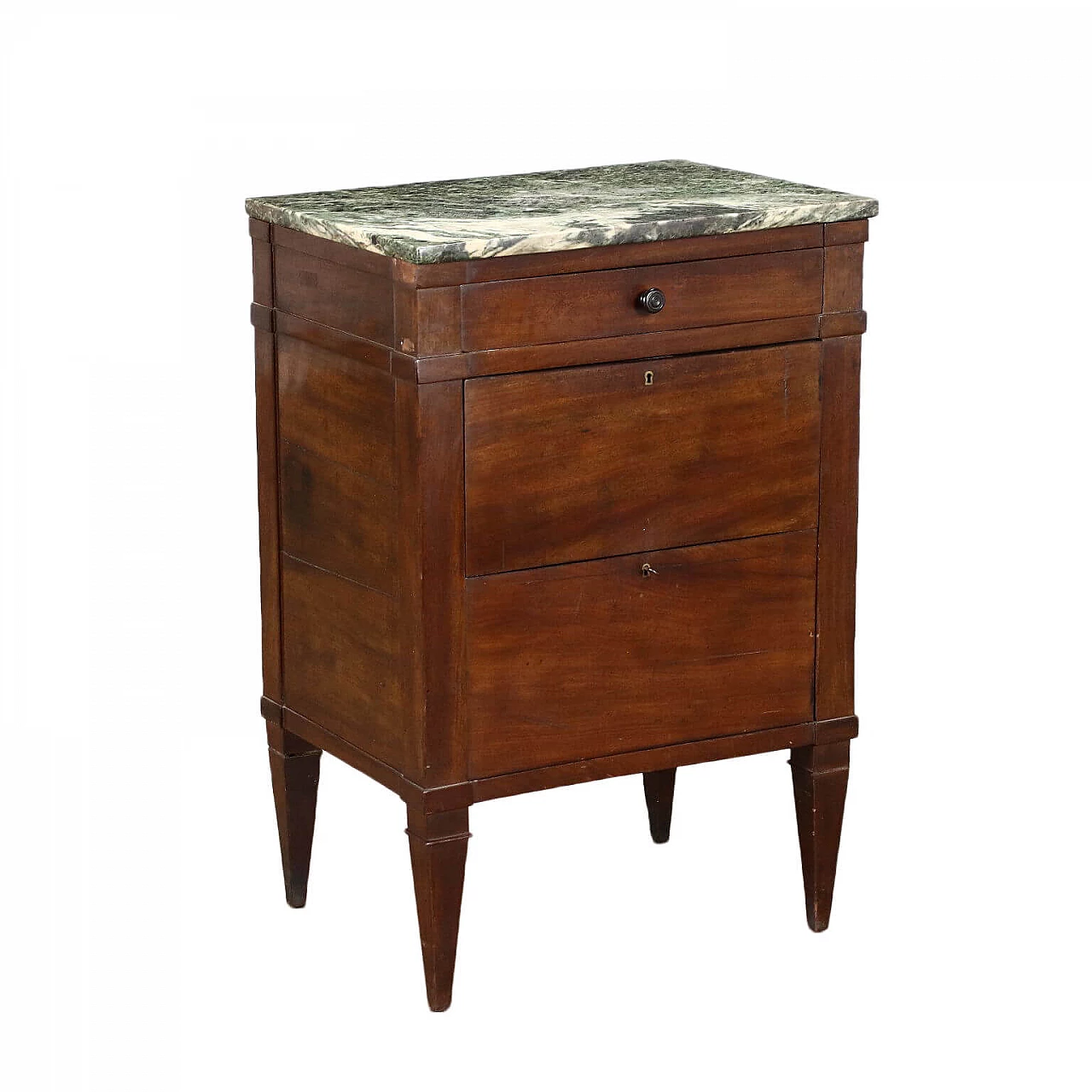 Directoire style bedside table with green marble top, 18th century 1422013