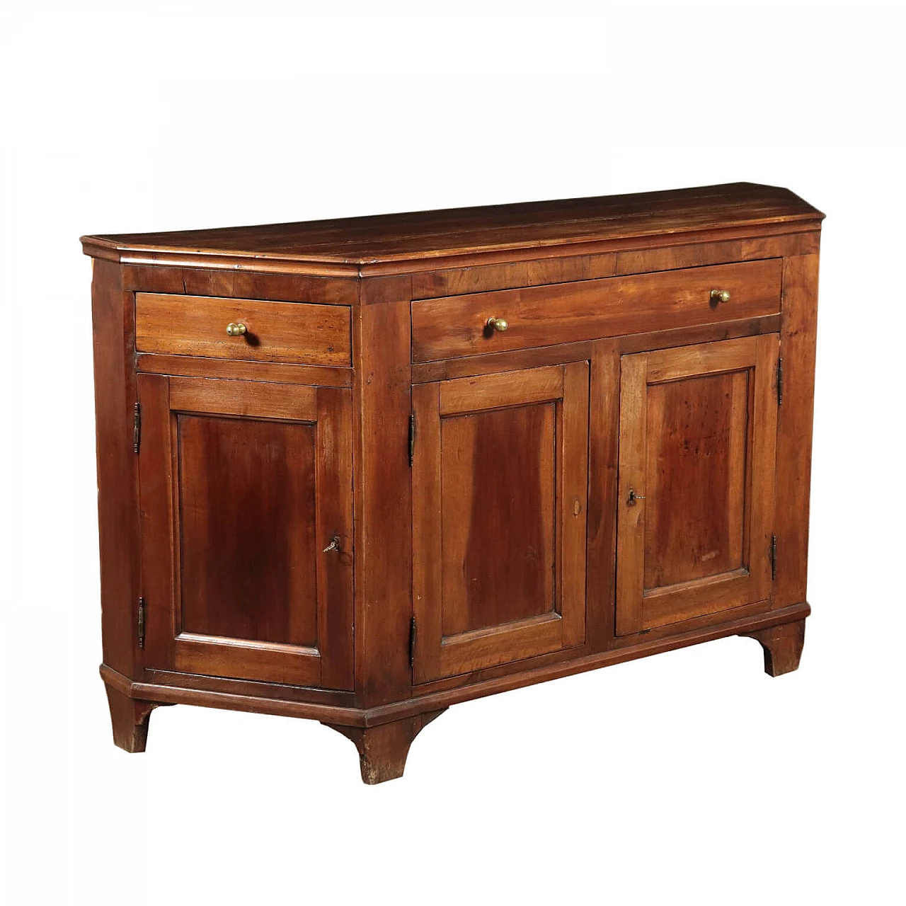 Credenza scantonata in abete e noce, '800 1422143