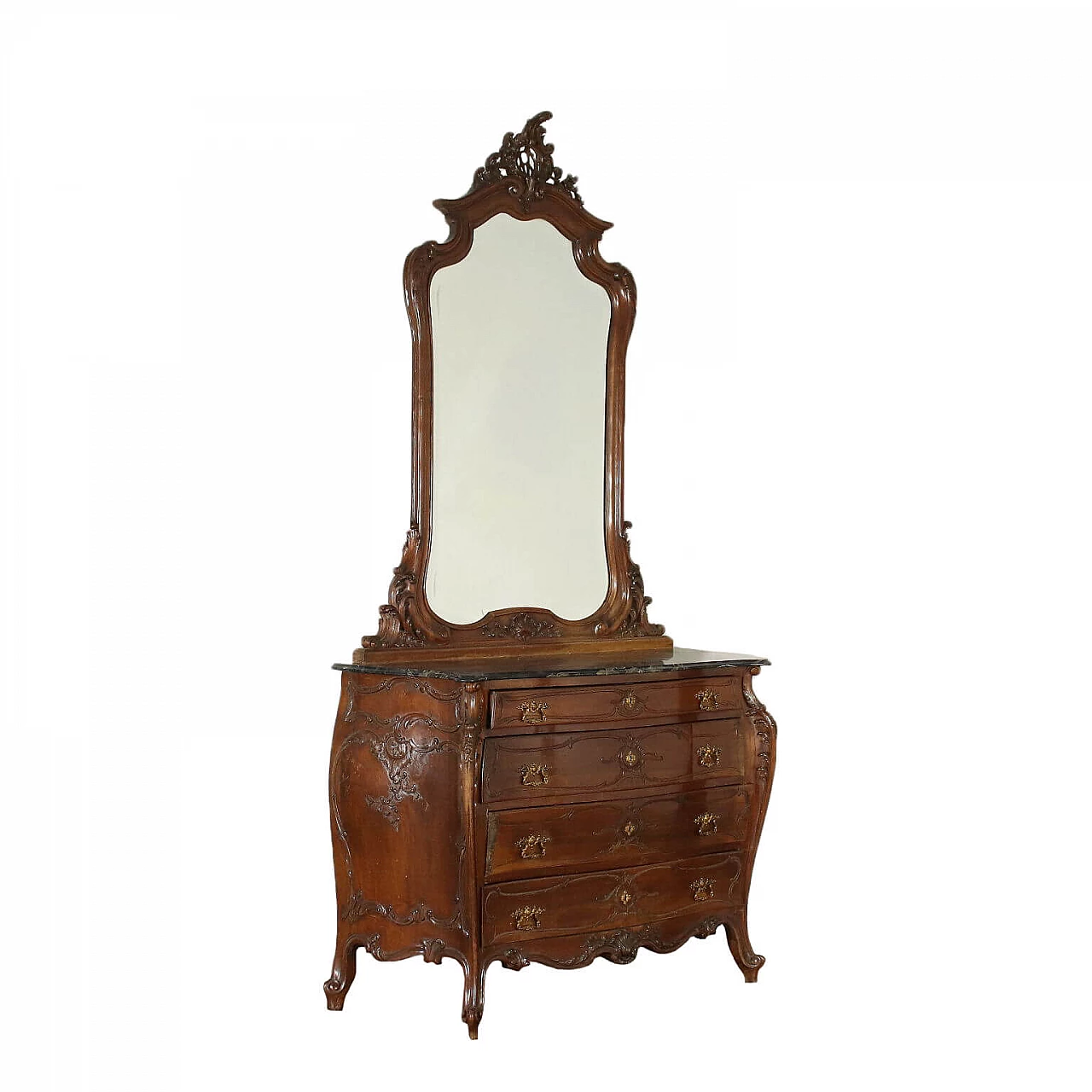 Comò con Specchiera in Stile Barocchetto 1424454