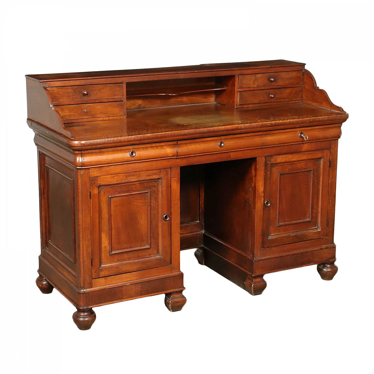 Louis Philippe Desk Walnut Silver Fir Italy 19th Century 1427715
