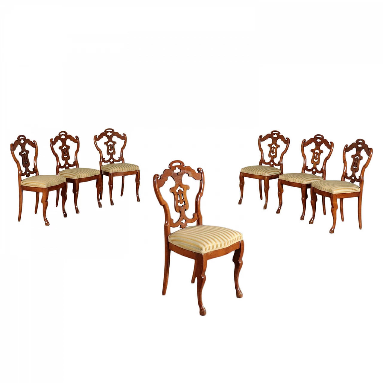 Gruppo di Sette Sedie Luigi Filippo 1430901