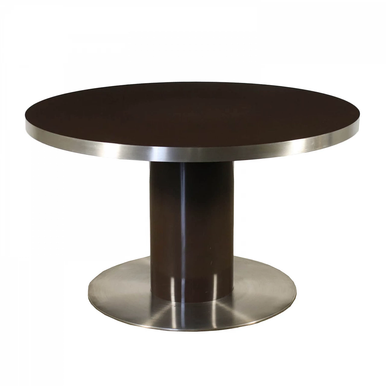 Willy Rizzo Table Lacquered Wood Chromed Metal Italy 1970s 1438096
