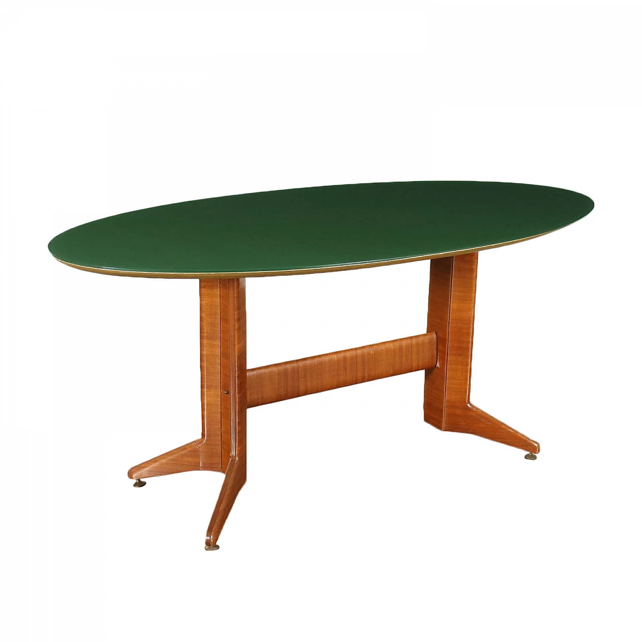 Table Veneered Wood Back-Treated Glass Italy 1950s 1960s 1438427