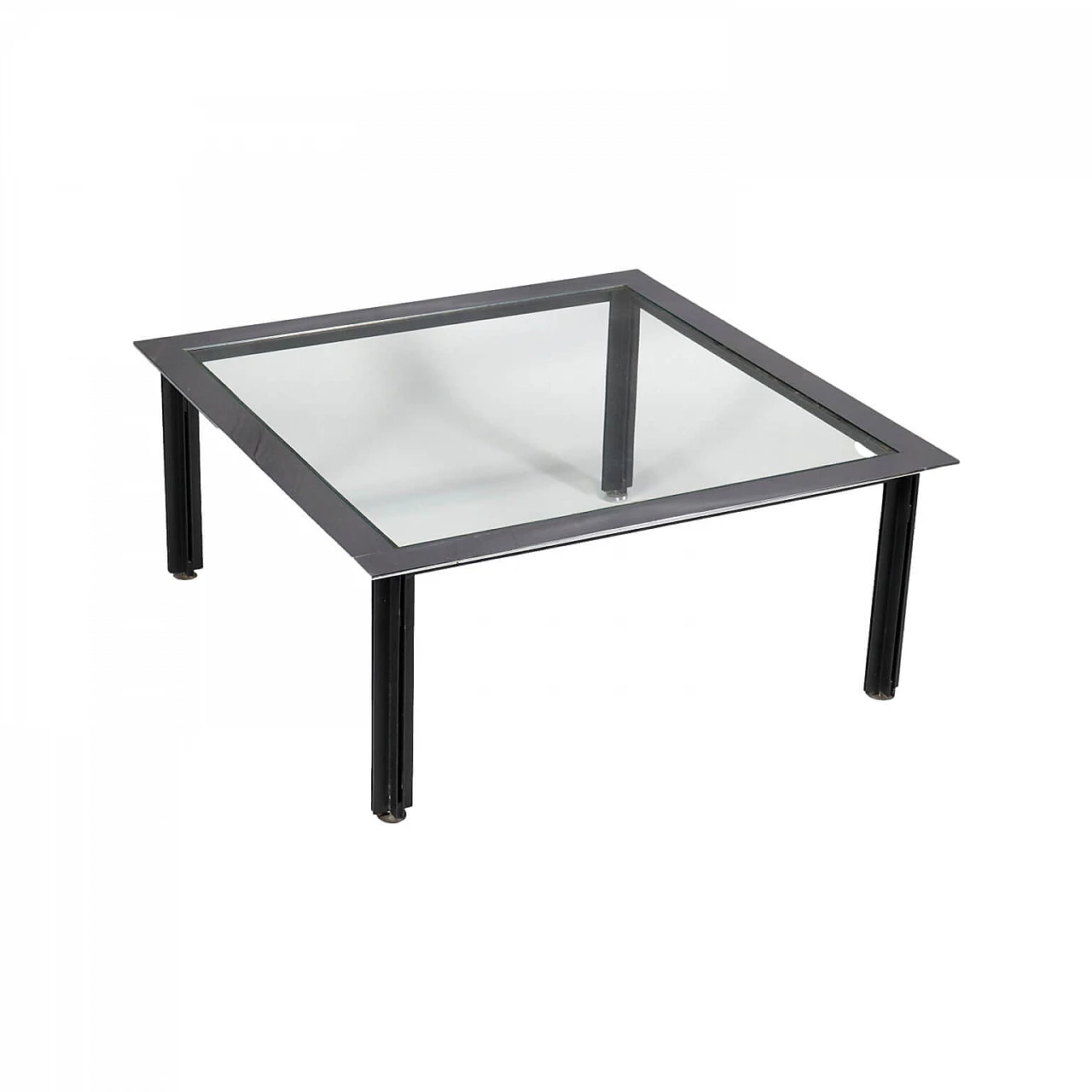 Coffee Table by Luigi C. Dominioni Metal Glass Italy 1960s  1439044