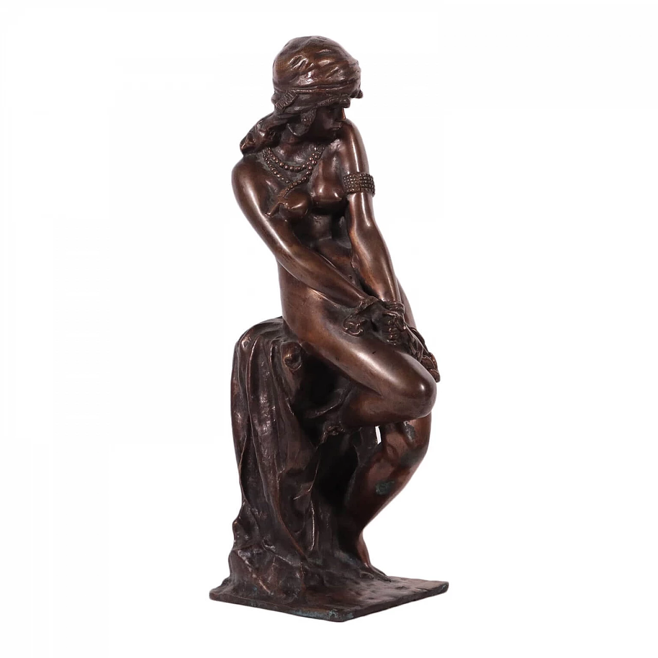 Bronze sculpture of a slave girl in chains, 20th century 1440773