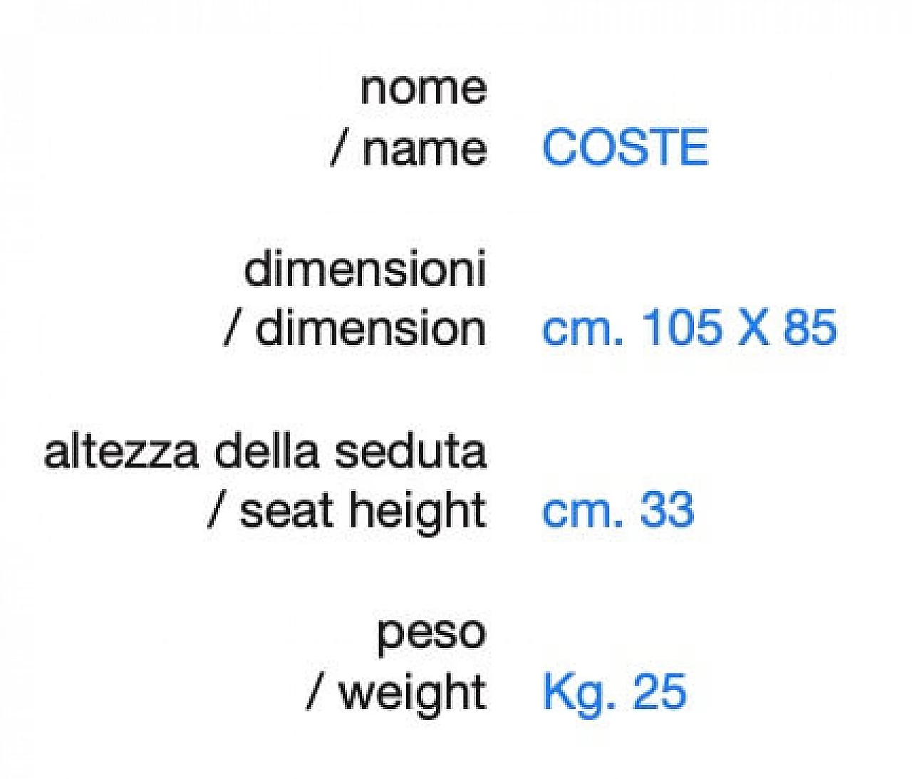 Sedia Coste prodotta da Lesediedeltorchio 1442584