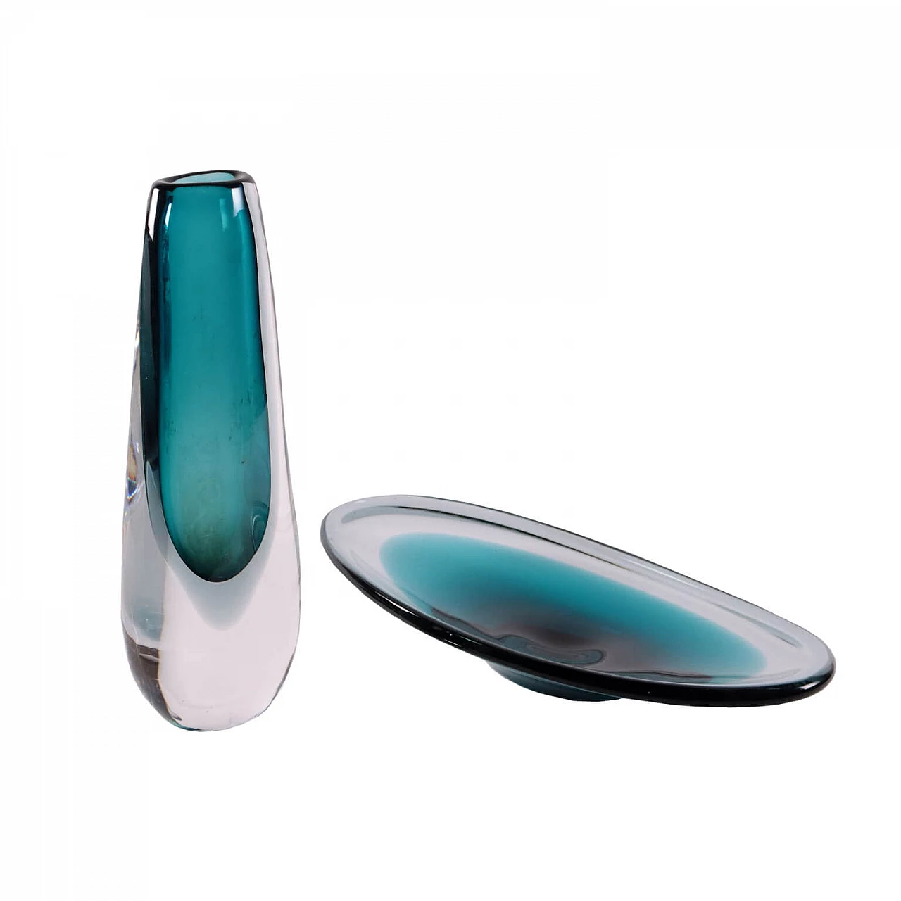 Vase and Centerpiece Glass Sweden 20th Century Vicke Lindstrand 1443206