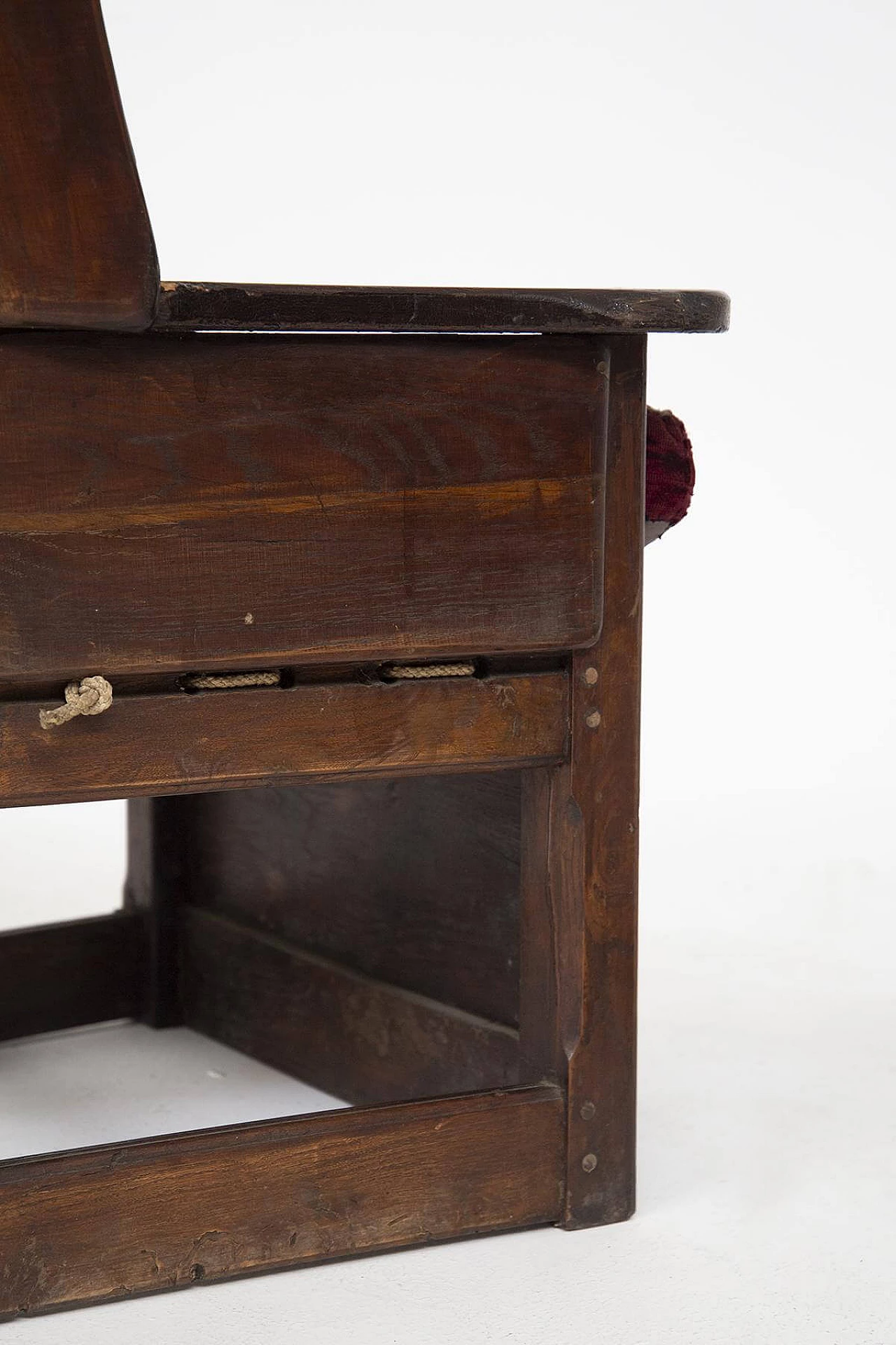 Pair of Italian armchairs in wood and fabric, 19th century 1444102