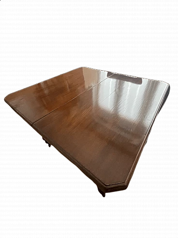 Tavolo allungabile con rotelle, anni '80