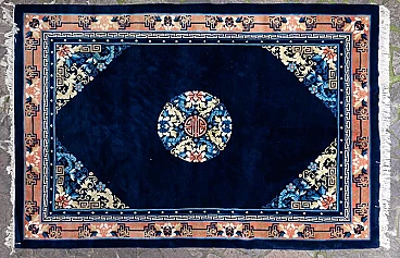 Tappeto con decorazioni floreali, Cina, del '900
