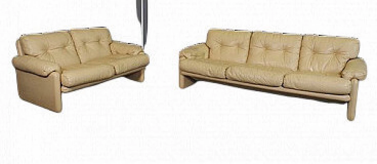 Pair of Coronado 3 and 2 seater sofas by B&B Italia, 1970s 1444200