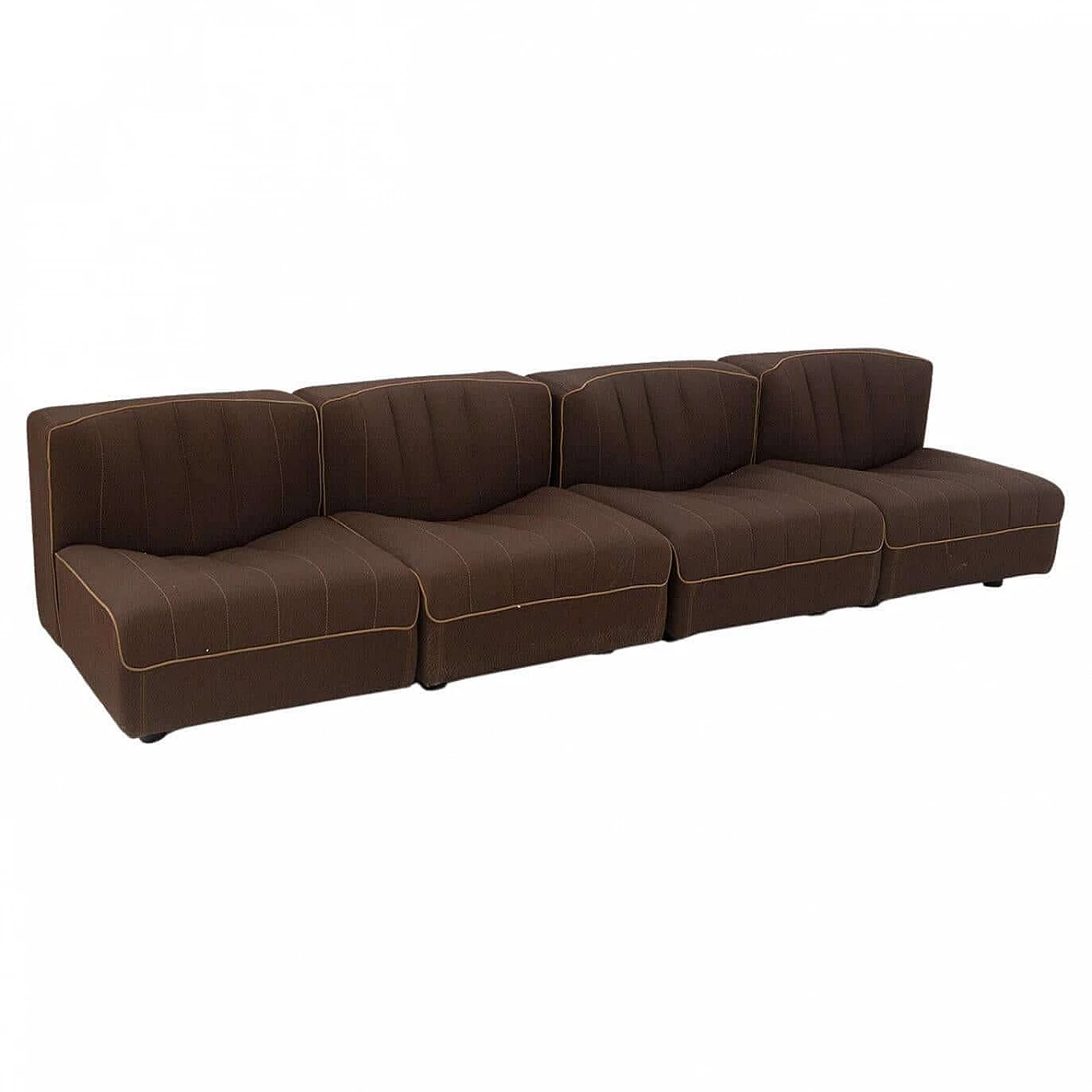 Brown fabric modular sofa by Tito Agnoli for Arflex, 1960s 1444232