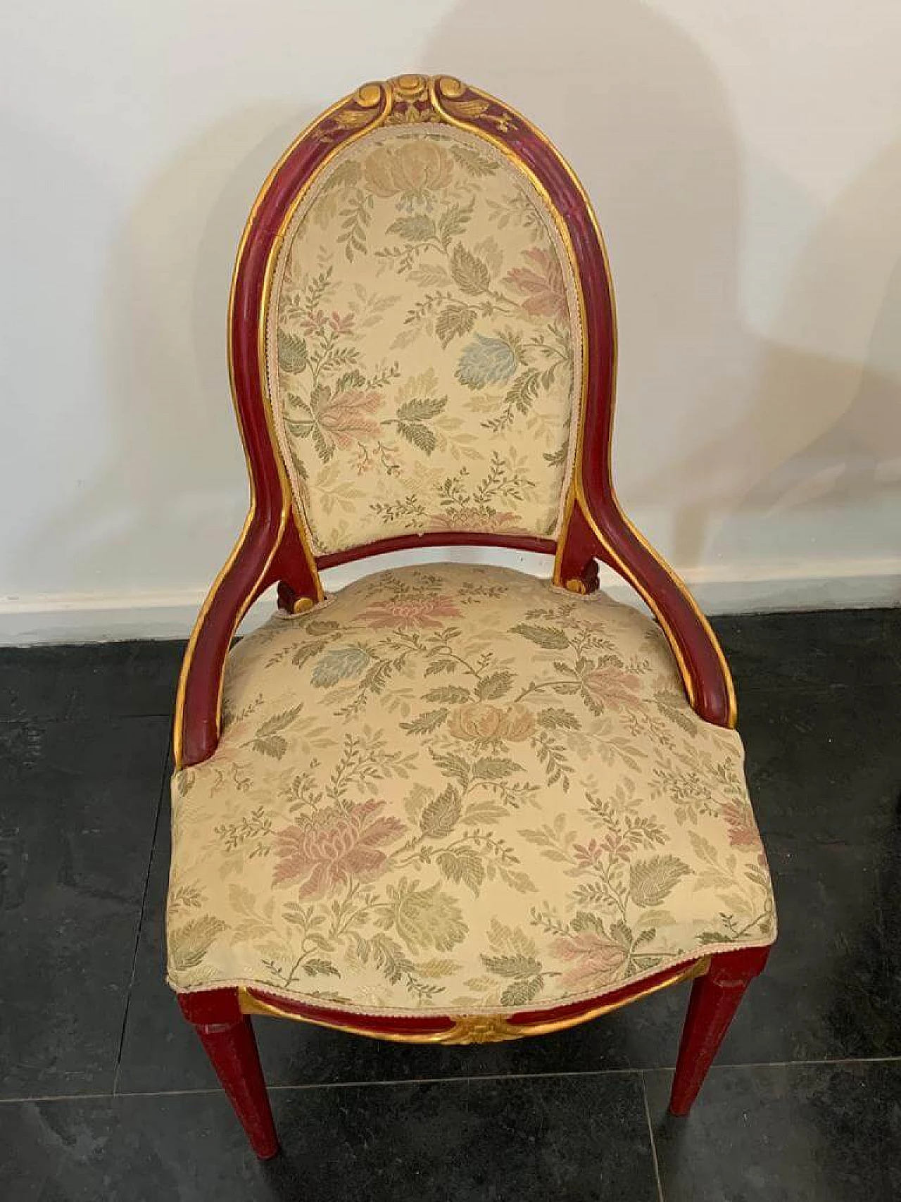 4 Chairs in lacquered wood and gold leaf, 1930s 1444237