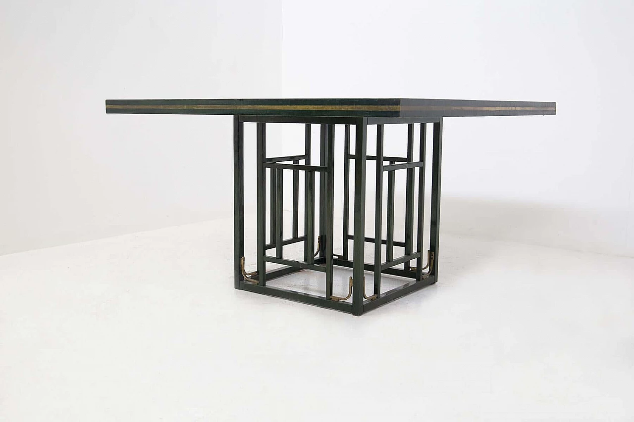 Square walnut dining table by Vivai del Sud, 1960s 1444260