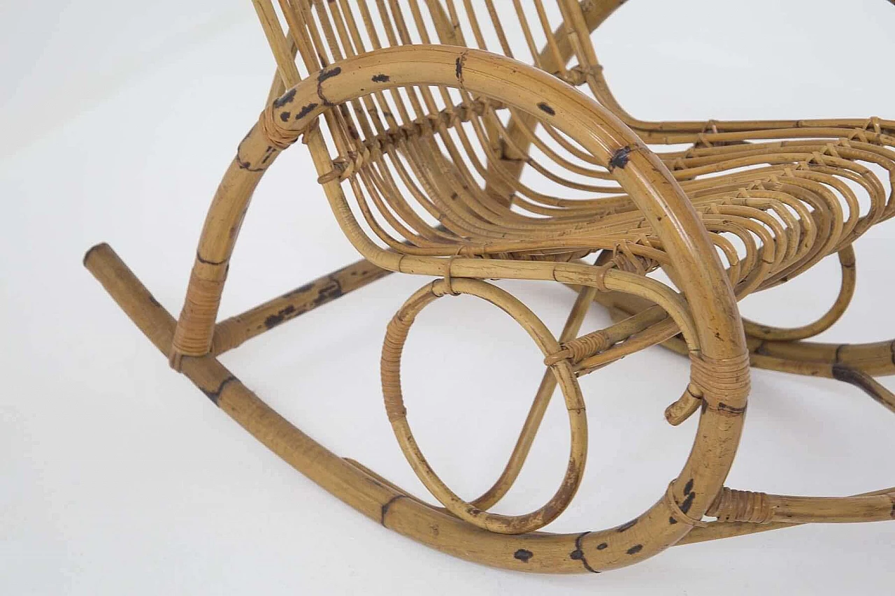 Bamboo rocking chair, 1950s 1444356