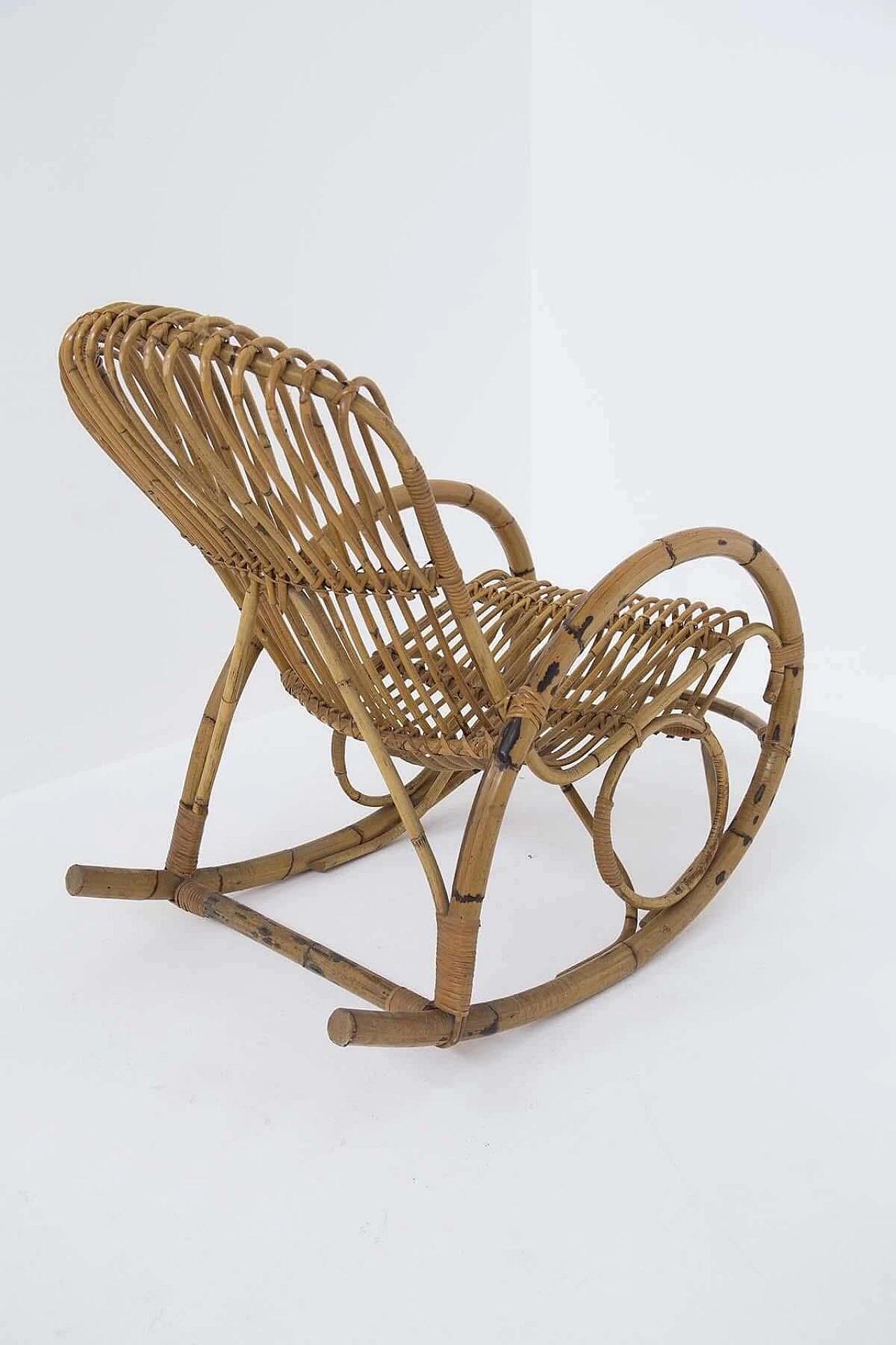 Bamboo rocking chair, 1950s 1444359