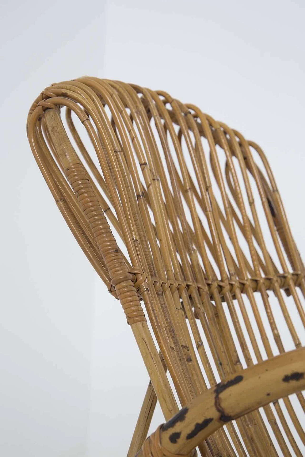 Bamboo rocking chair, 1950s 1444360