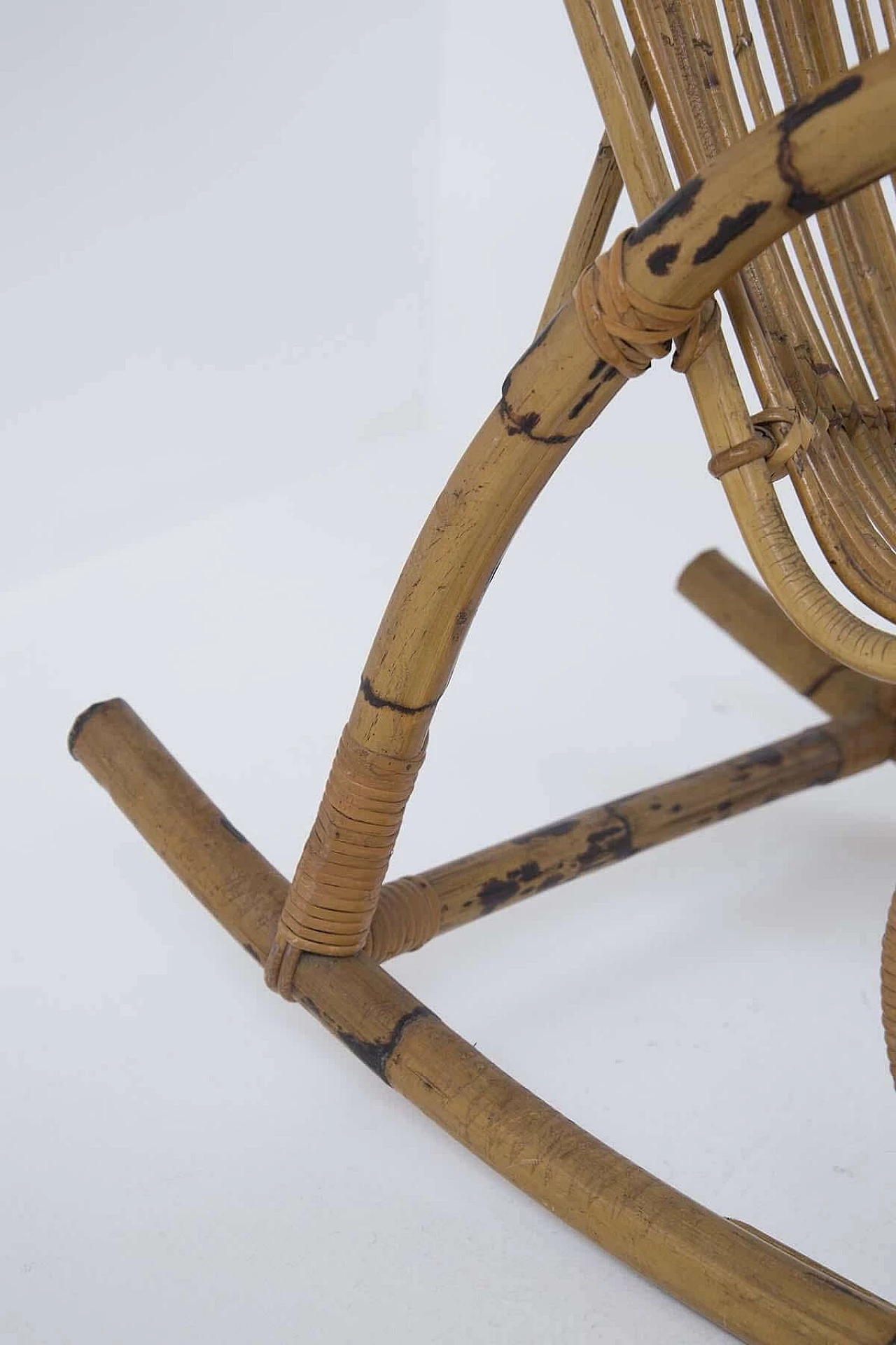 Bamboo rocking chair, 1950s 1444361