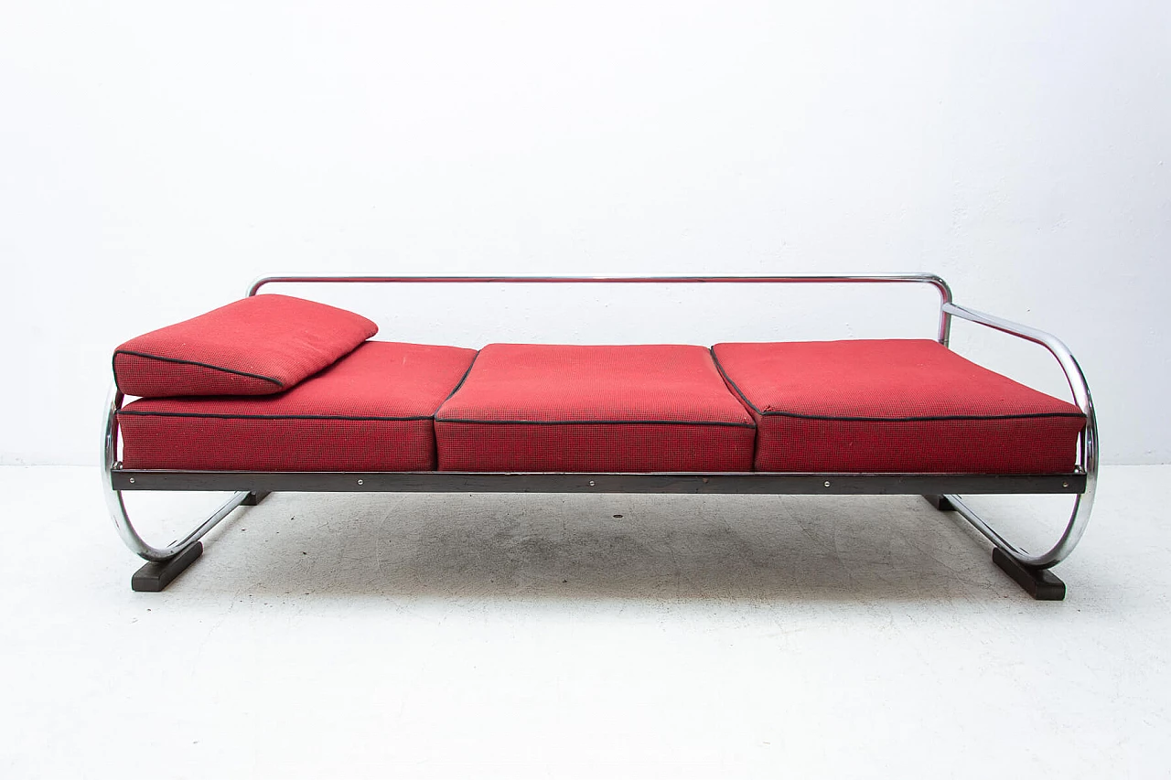 Chromed Bauhaus sofa by Hynek Gottwald, 1930s 1444472