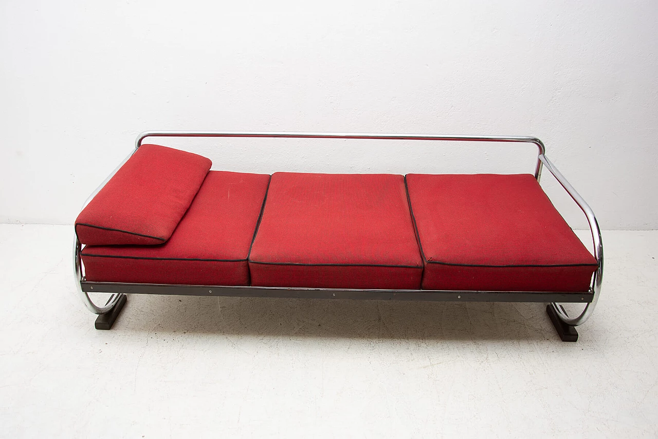 Chromed Bauhaus sofa by Hynek Gottwald, 1930s 1444473