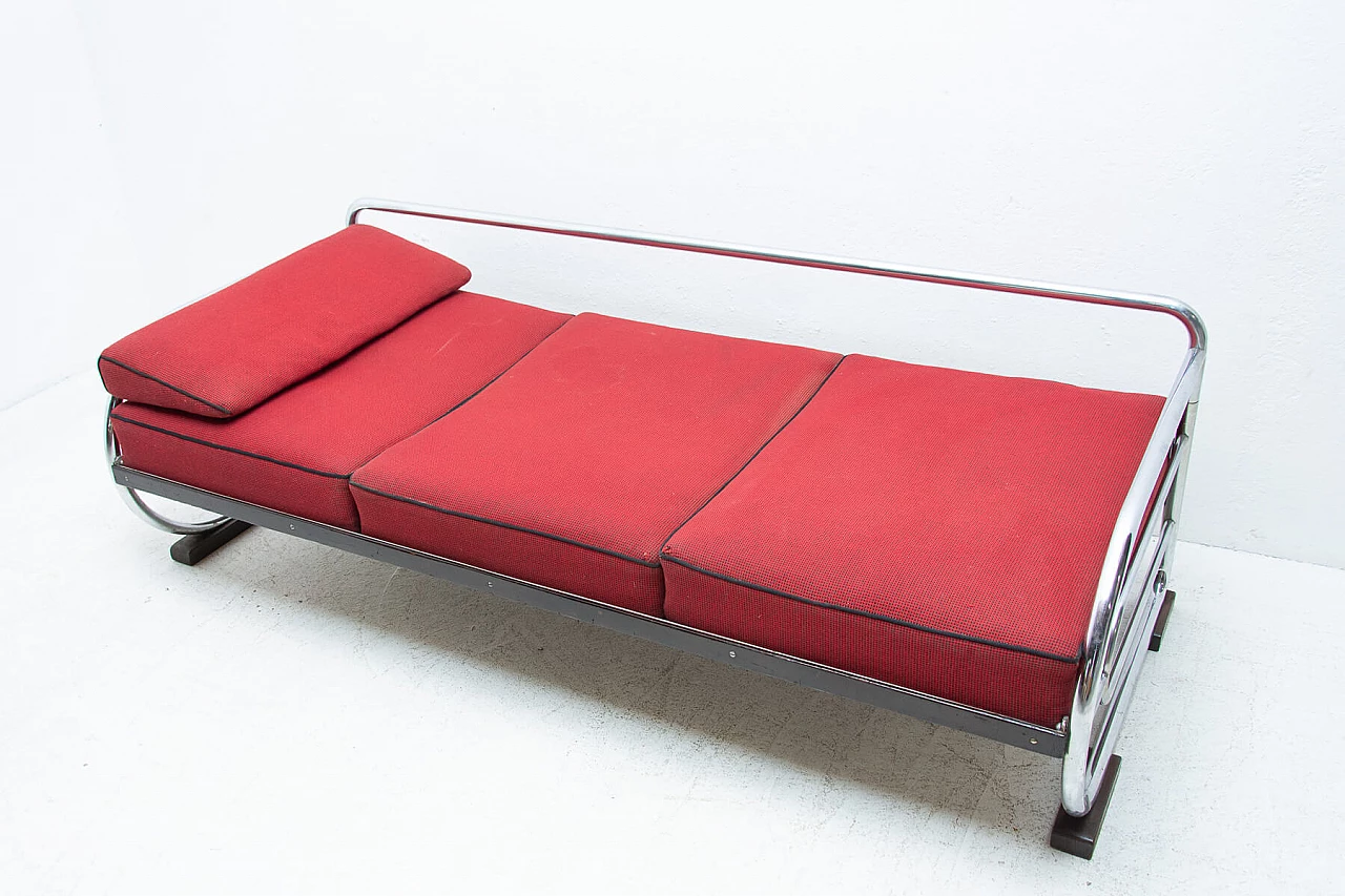Chromed Bauhaus sofa by Hynek Gottwald, 1930s 1444474