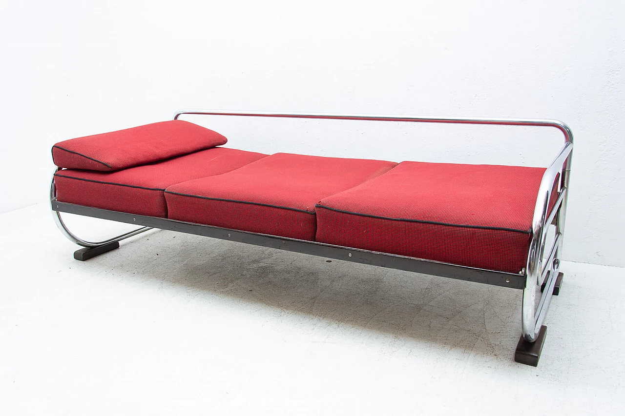 Chromed Bauhaus sofa by Hynek Gottwald, 1930s 1444475