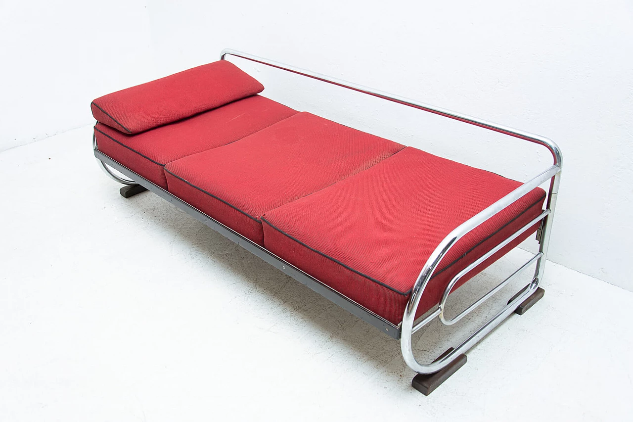Chromed Bauhaus sofa by Hynek Gottwald, 1930s 1444476