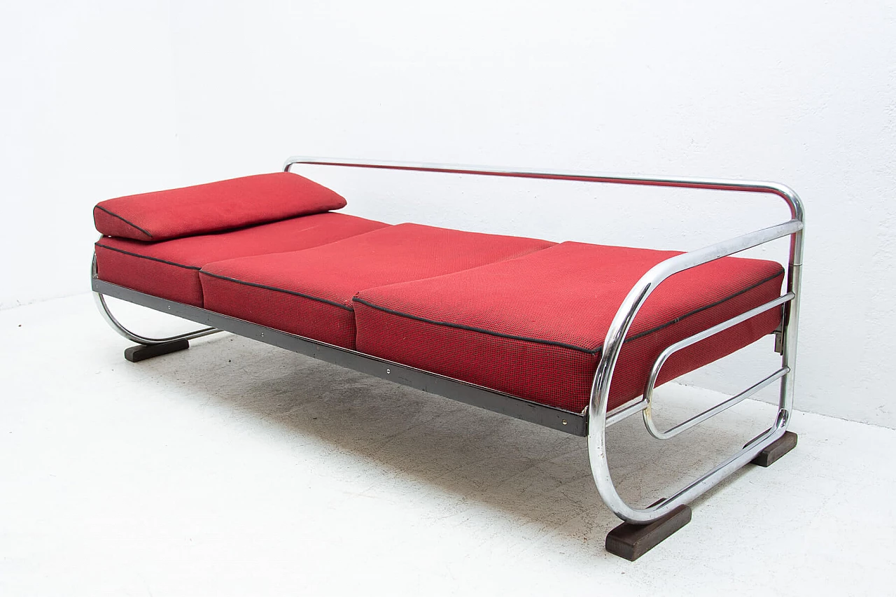 Chromed Bauhaus sofa by Hynek Gottwald, 1930s 1444477