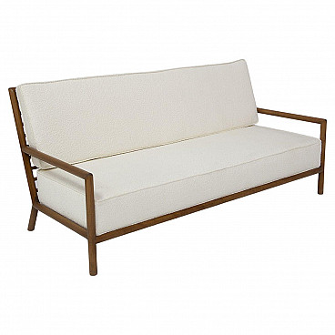 Beige wooden sofa by T.H. Robsjohn-Gibbings, 1950s