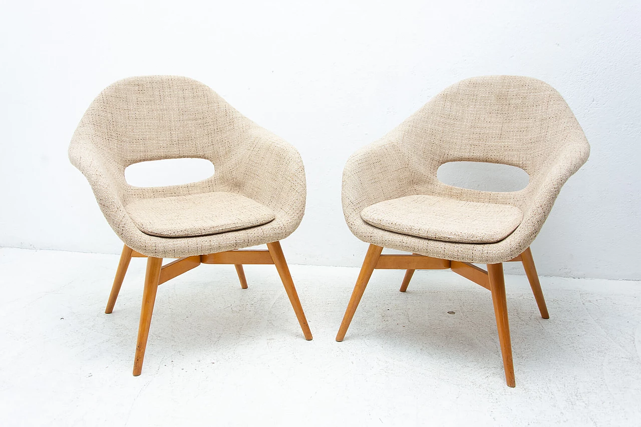 Pair of fibreglass armchairs by Miroslav Navrátil, 1960s 1444958