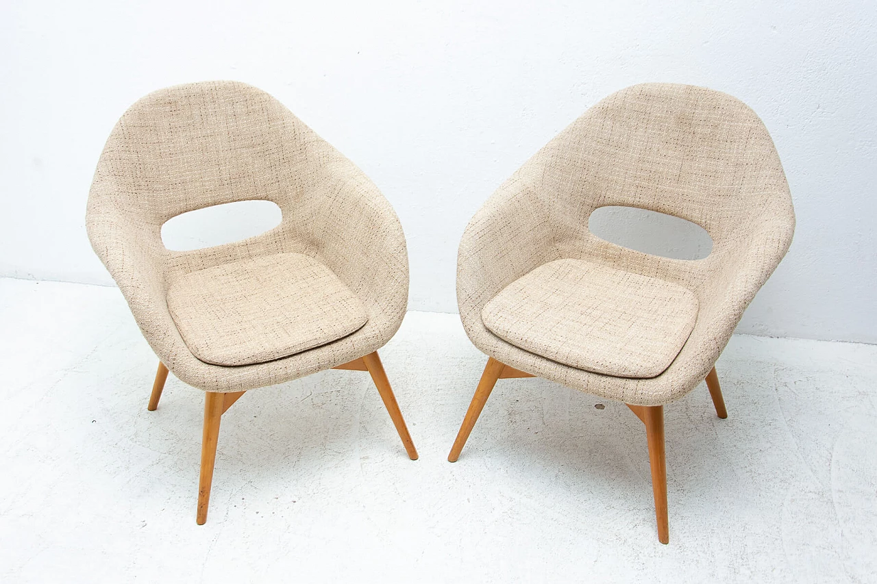 Pair of fibreglass armchairs by Miroslav Navrátil, 1960s 1444960