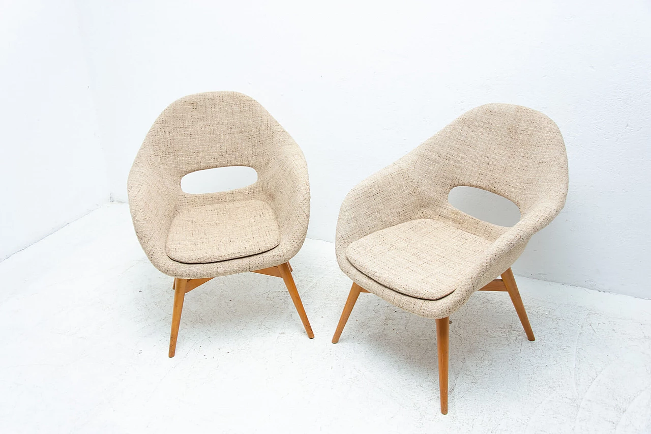 Pair of fibreglass armchairs by Miroslav Navrátil, 1960s 1444962