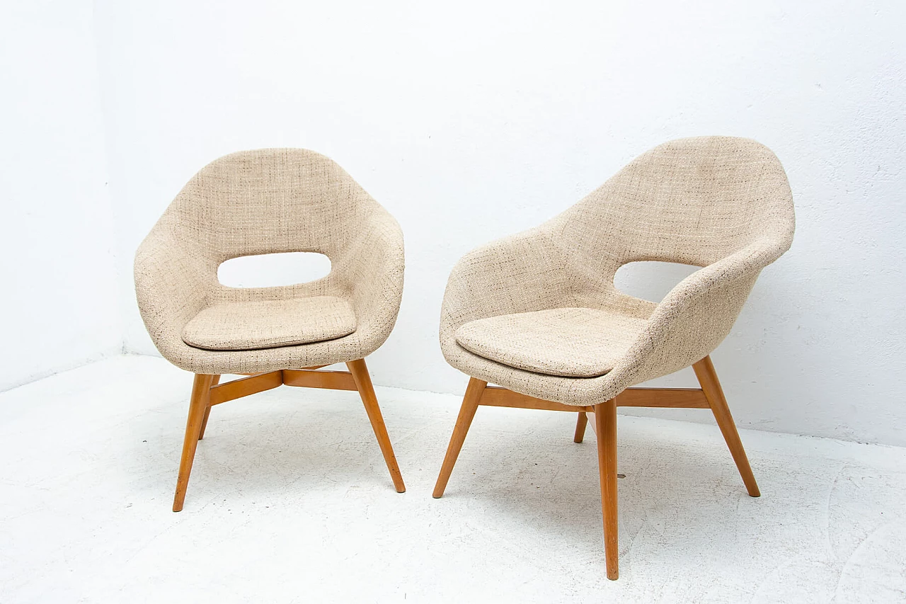 Pair of fibreglass armchairs by Miroslav Navrátil, 1960s 1444963