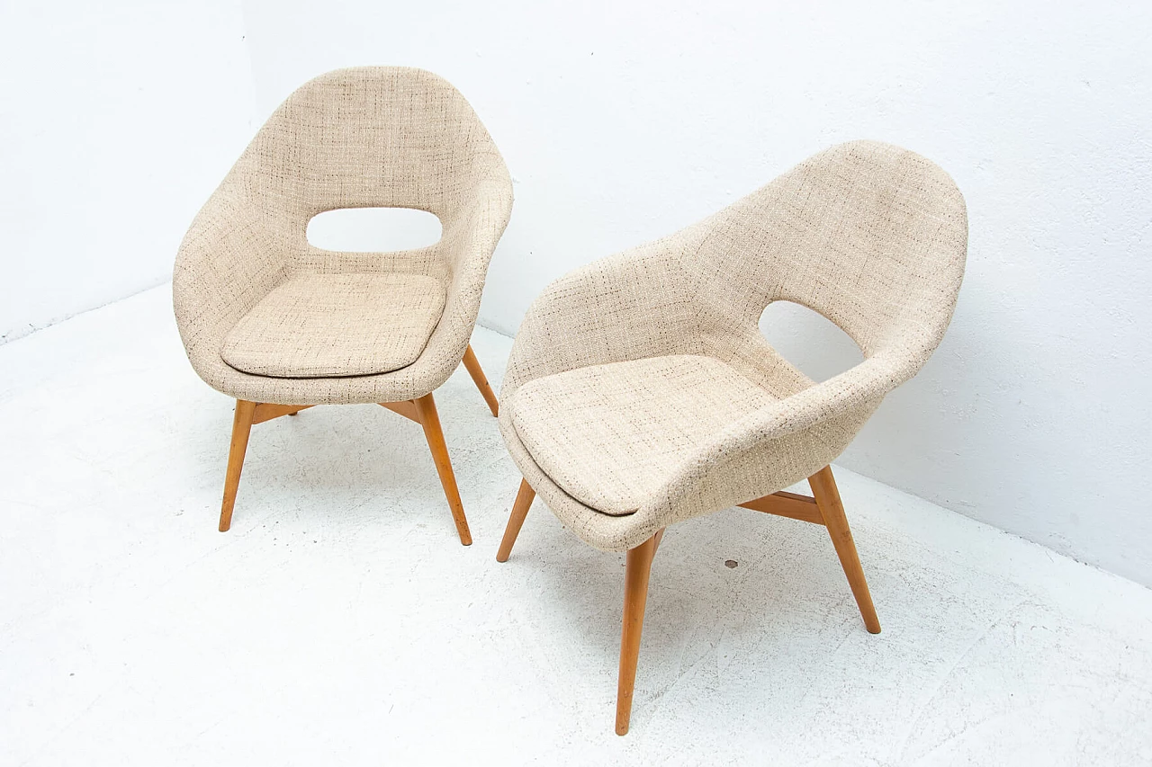 Pair of fibreglass armchairs by Miroslav Navrátil, 1960s 1444965