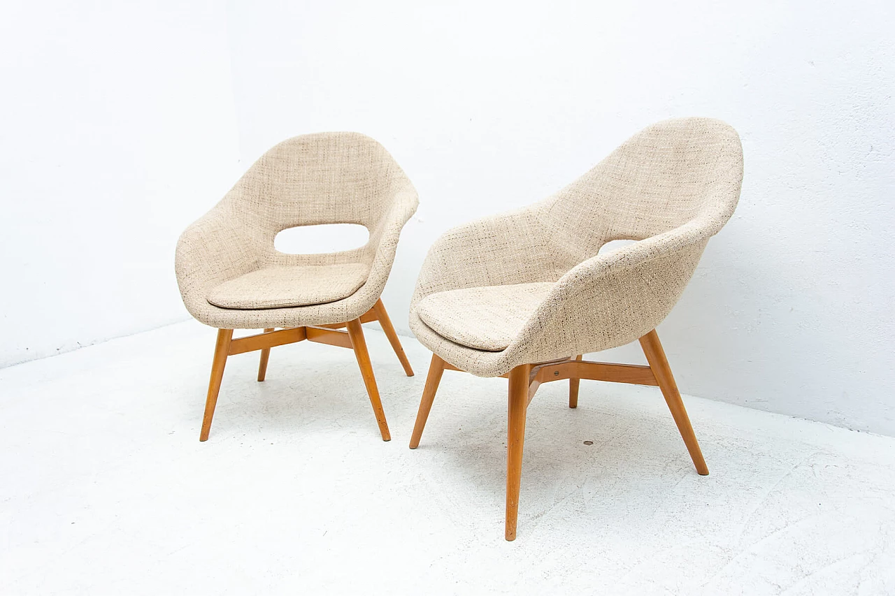 Pair of fibreglass armchairs by Miroslav Navrátil, 1960s 1444967