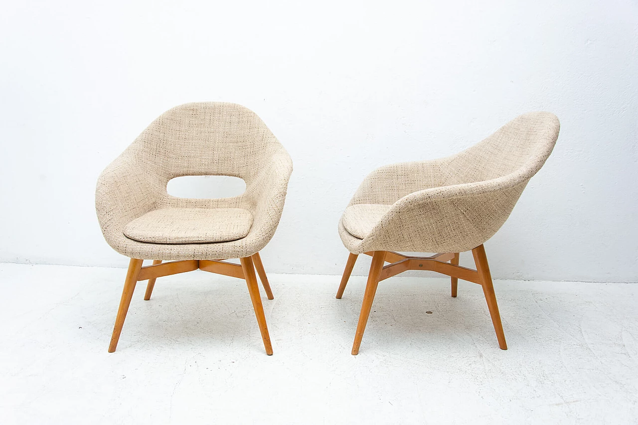 Pair of fibreglass armchairs by Miroslav Navrátil, 1960s 1444970