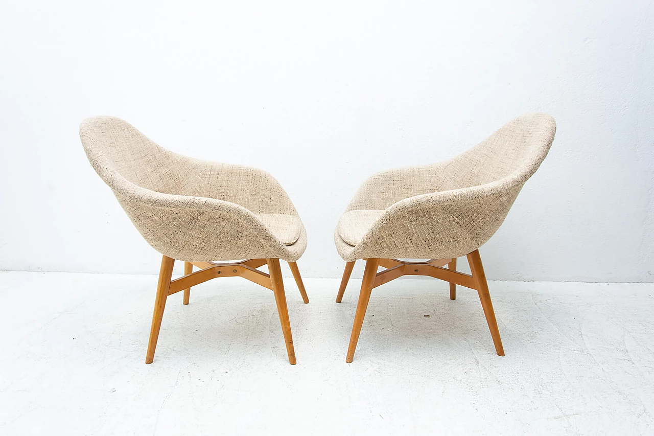 Pair of fibreglass armchairs by Miroslav Navrátil, 1960s 1444972