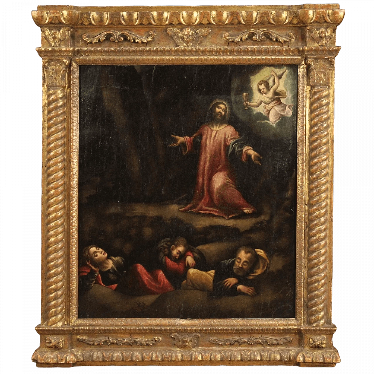 Painting on wood panel depicting Prayer in the Garden of Olives, 17th century 1445368