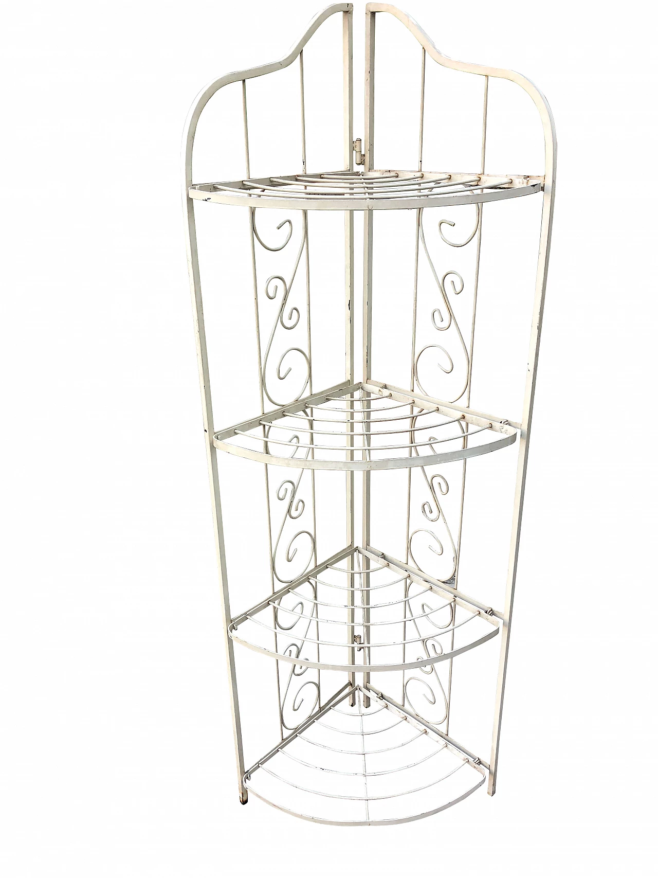 Etagere ferro battuto bianco, anni '60 1445593
