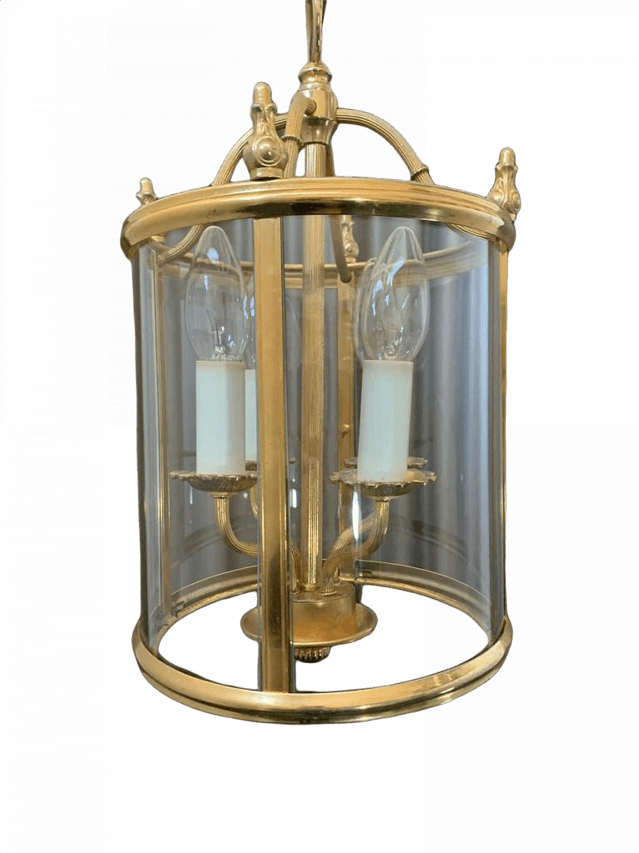 Lanterna in ottone di Gaetano Sciolari, anni '70 1445674